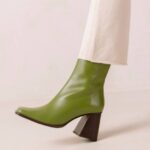 Жени colorblock evergreen Alohas юг - ярко зелени кожени ботуши NVPD191