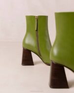 Жени colorblock evergreen Alohas юг - ярко зелени кожени ботуши NVPD191 - Image 7