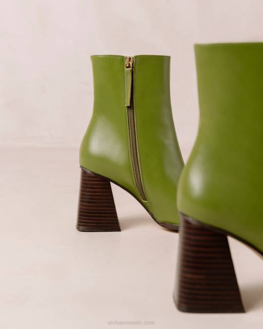 Жени colorblock evergreen Alohas юг - ярко зелени кожени ботуши NVPD191 - Image 7