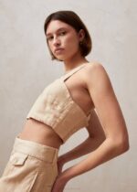 Жени бельо бежово Alohas rai - бежово ленено горнище NVPD612 - Image 4