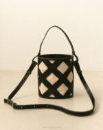 Жени вафлена черна Alohas the u venti waffle - черна кожена чанта NVPD1155 - Image 2