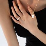 Жени злато Alohas перлена верига - златен перлен пръстен NVPD1135