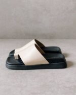 Жени каменно бежово Alohas toe ring flop - бежови кожени сандали NVPD221 - Image 3