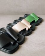 Жени каменно бежово Alohas toe ring flop - бежови кожени сандали NVPD221 - Image 4