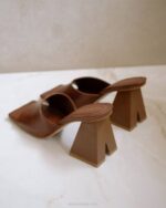 Жени камила Alohas dune - кафяви кожени сандали NVPD488 - Image 3