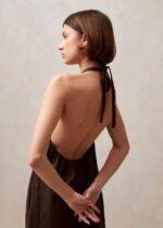 Жени кафяво Alohas yona - гащеризон от кафяв лен NVPD605 - Image 2