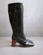 Жени кроко гора Alohas east croco - зелени кожени ботуши NVPD50 - Image 2