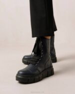 Жени лазули синьо Alohas може може - сини кожени ботуши NVPD280