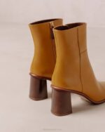 Жени невен жълто Alohas west vintage - жълти кожени ботуши NVPD229 - Image 7