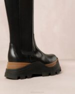 Жени орехово черно Alohas roxie nutty - черни кожени ботуши NVPD553 - Image 9