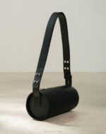 Жени плисиран черен Alohas черна кожена чанта the ipleed NVPD1120 - Image 6