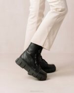 Жени черен Alohas can can - черни ботуши от веганска кожа NVPD282 - Image 6