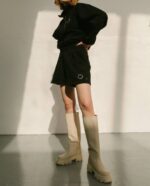 Жени черен Alohas cappuccino - черни памучни шорти NVPD871 - Image 2