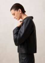 Жени черен Alohas турове - черно кожено яке NVPD1023 - Image 5