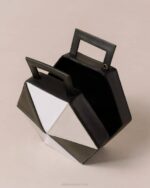 Жени черно сребристо ярко бяло Alohas the k - многоцветна кожена чанта NVPD1044 - Image 4