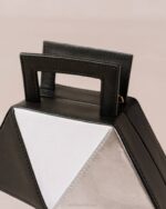 Жени черно сребристо ярко бяло Alohas the k - многоцветна кожена чанта NVPD1044 - Image 5