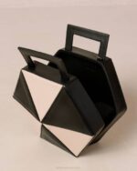 Жени черно ярко бяло Alohas the k - черна и бяла кожена чанта NVPD1042 - Image 3