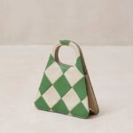 Жени Scacchi слонова кост вечнозелена Alohas the a scacchi - чанта на бяло и зелено каре NVPD1101