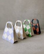 Жени Scacchi слонова кост вечнозелена Alohas the a scacchi - чанта на бяло и зелено каре NVPD1101 - Image 5