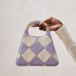 Жени Scacchi Mauve слонова кост Alohas the a scacchi - чанта на бяло и лилаво каре NVPD1098