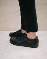 ЖениAlohas tokyo - черни кожени кецове NVPD547 - Image 5