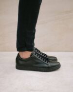 ЖениAlohas tokyo - черни кожени кецове NVPD547 - Image 6